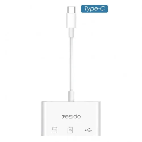 Адаптер для мобильного телефона/ноутбука YESIDO GS16 3-IN-1 TYPE-C TO USB 3.0 + TF/SD#2