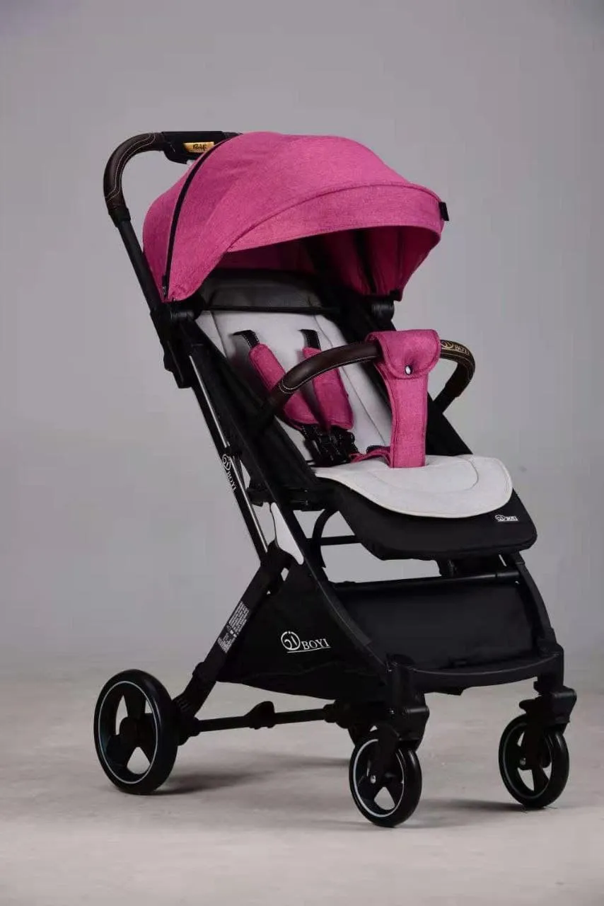 Складная коляска для новорожденных (цвет розовый)#7