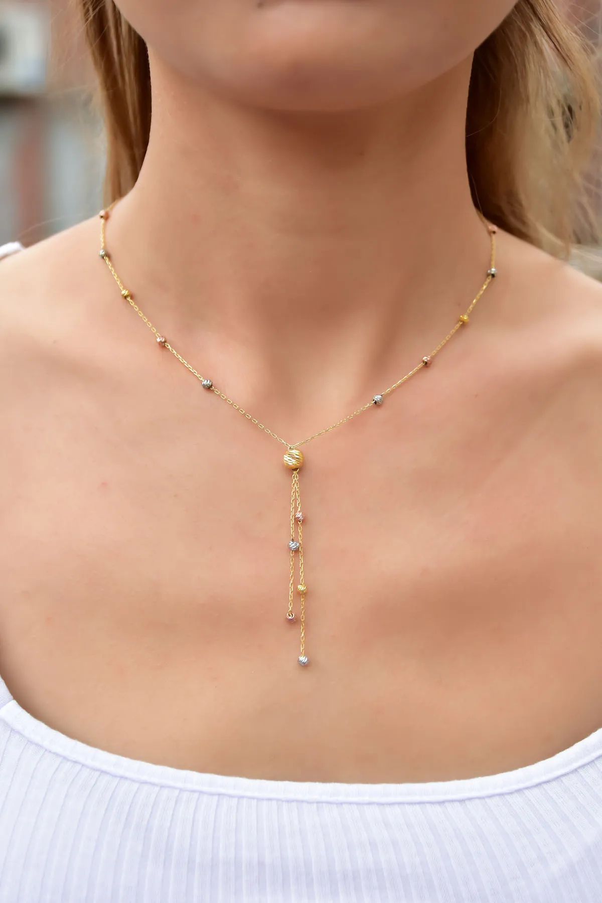 Женское серебряное ожерелье, модель: дорика pp8180 Larin Silver#2