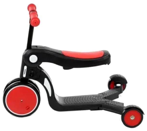 Детский самокат-беговел 5-in-1 Multifunction Stroller, красный#5
