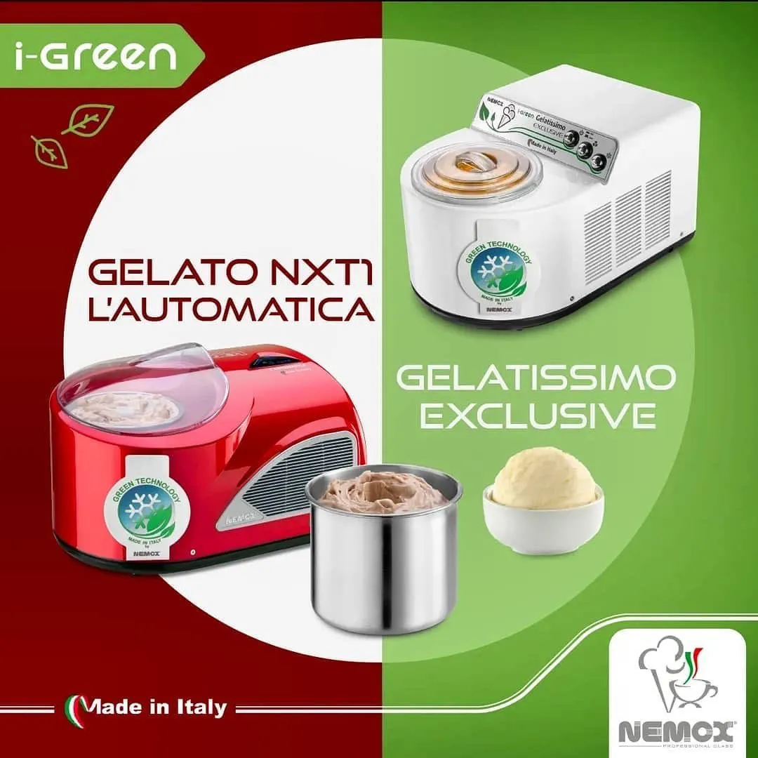i-Green серияли Nemox Gelato NXT1 L'Automatica Green компрессорли музқаймоқ ишлаб чиқаргич#6