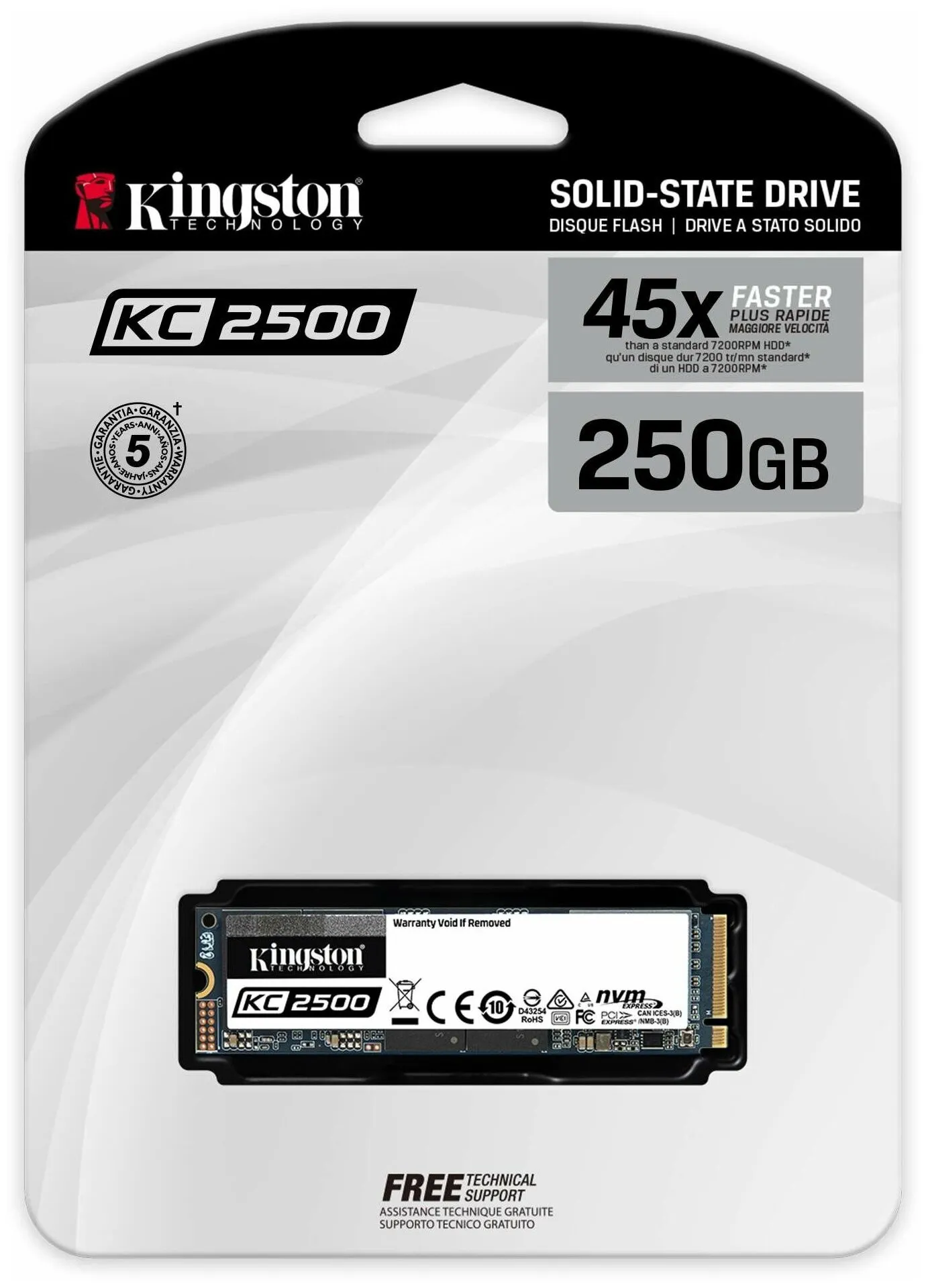 Твёрдый накопитель SSD M.2 Kingston SKC2500M8/250G | 250 GB#3