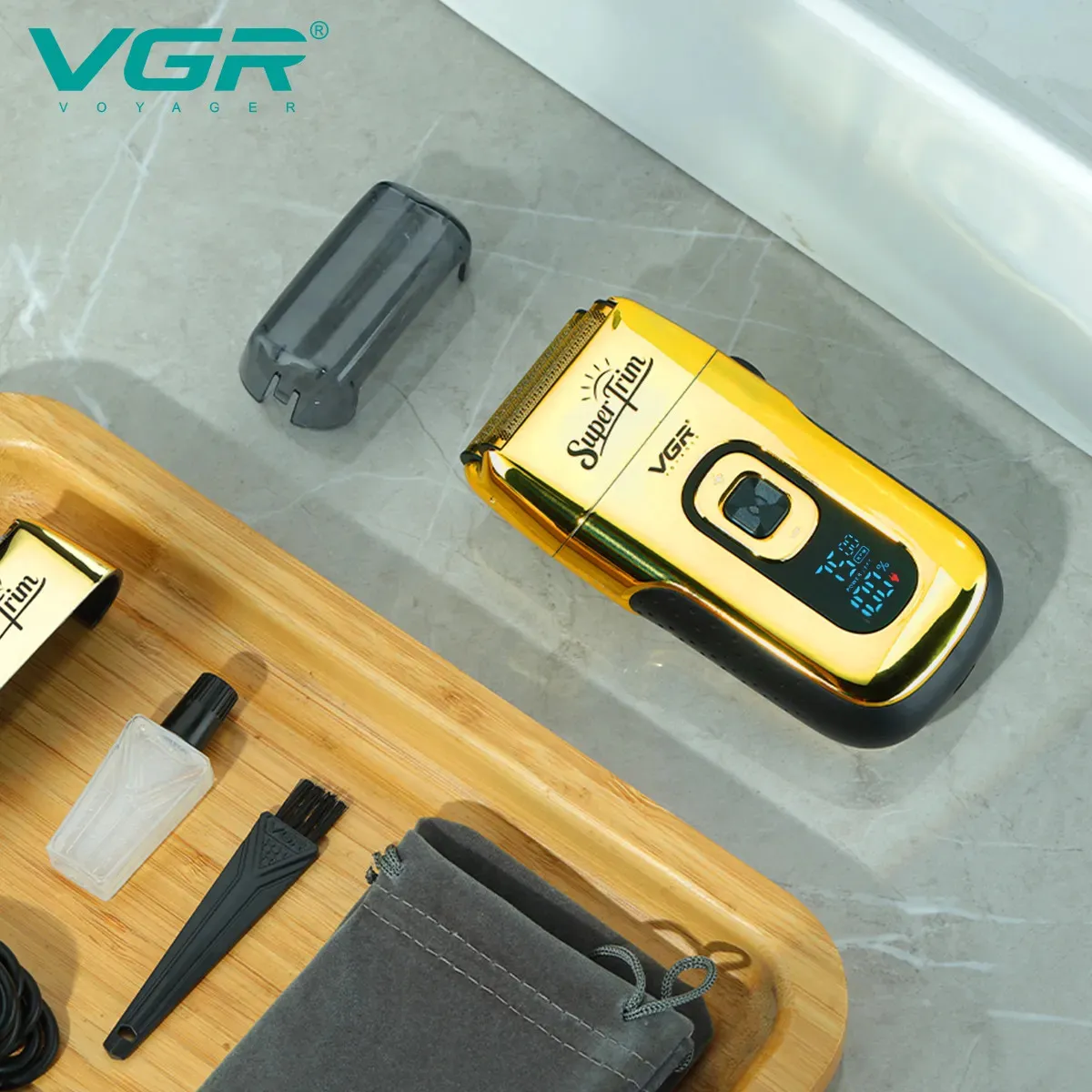 Электробритва VGR Professional V-332, золотой#2