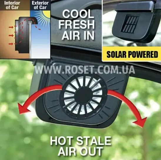Автомобильный охлаждающий вентилятор Auto cool-fan на солнечной батарее#3