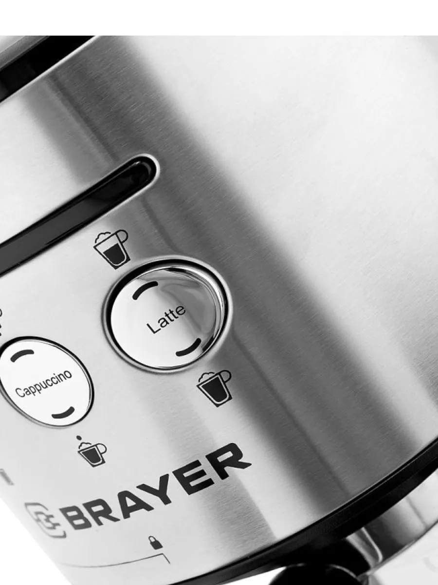 Рожковая кофеварка с автоматическим капучинатором BRAYER#6