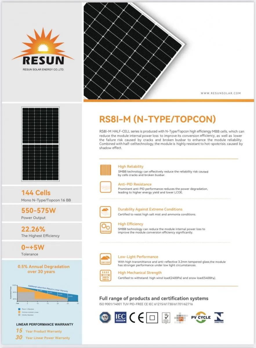 Солнечная панель Resun Mono N-type 575w#2