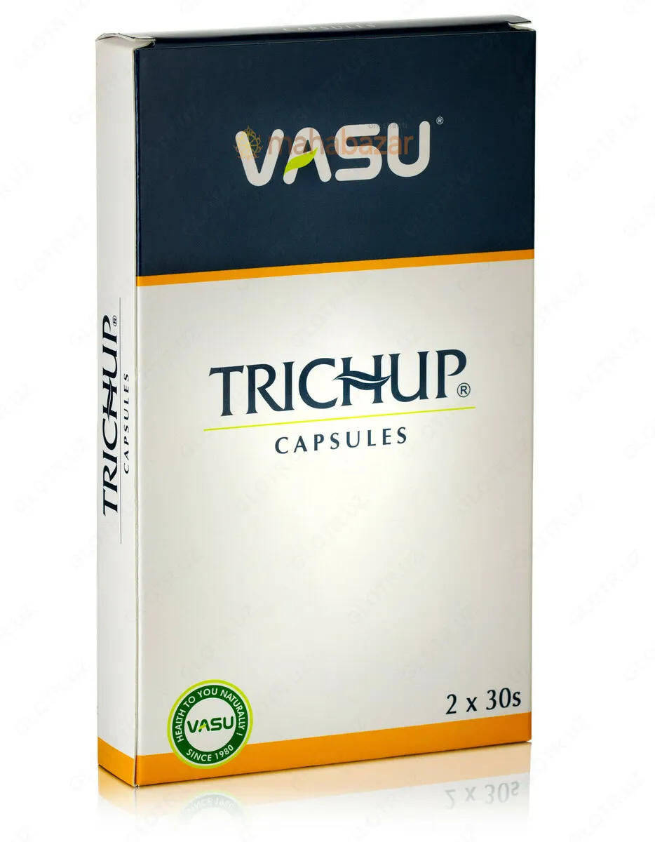 Травяные капсулы для роста волос Trichup Vasu (60шт)#3