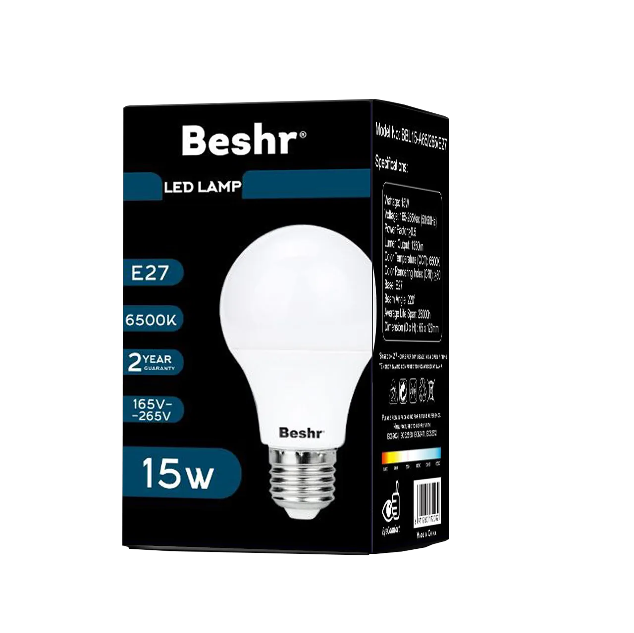 Лампа Beshr Led 6500K E27 15 W#2