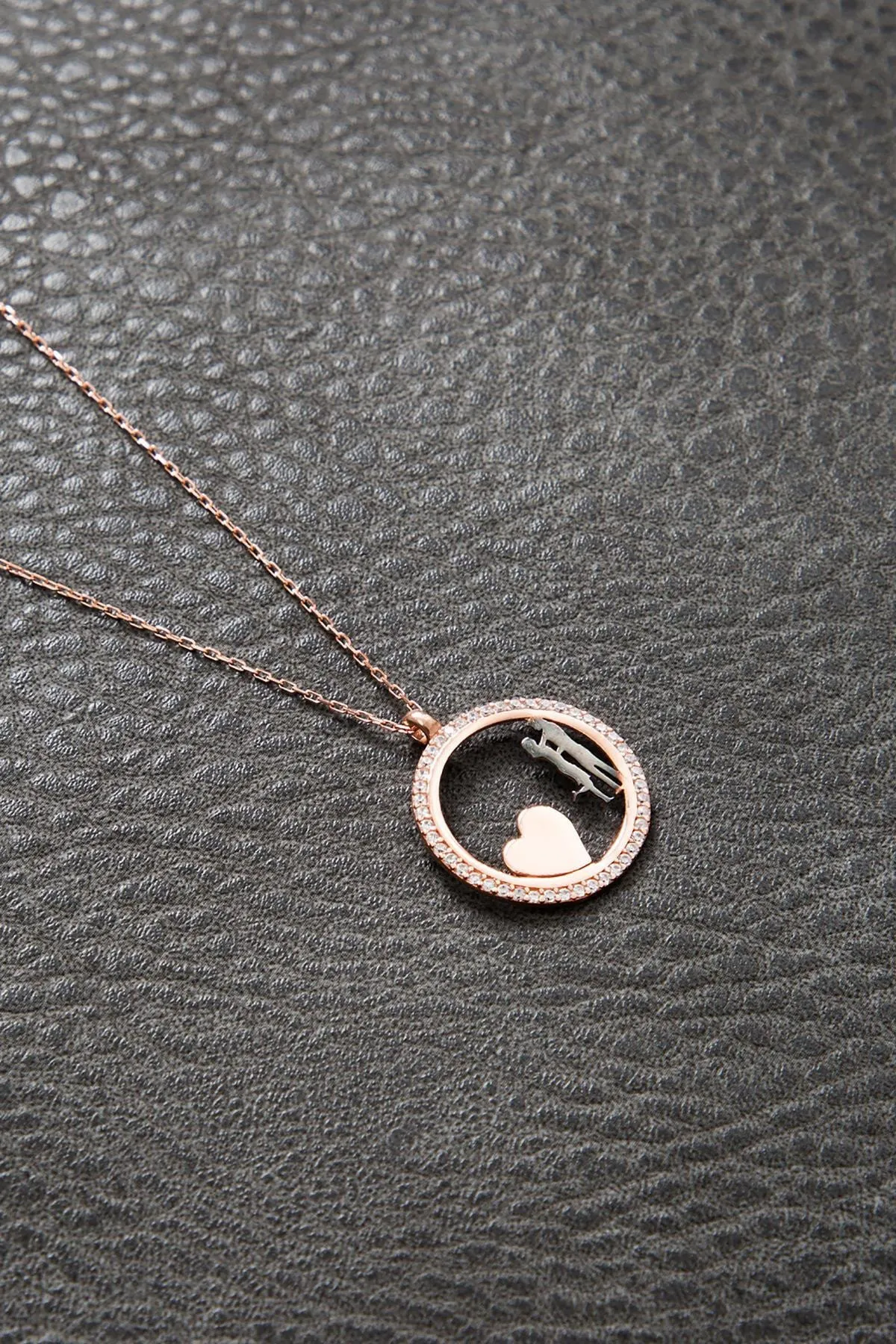 Серебряное ожерелье, модель: влюбленные pp2527 Larin Silver#2