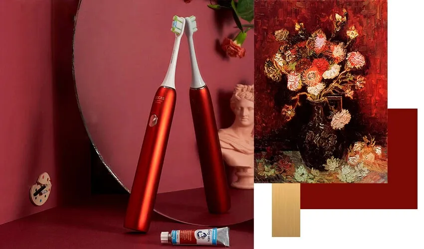 Умная электрическая зубная щетка Xiaomi Soocas X3U Van Gogh Museum Design, красный#2