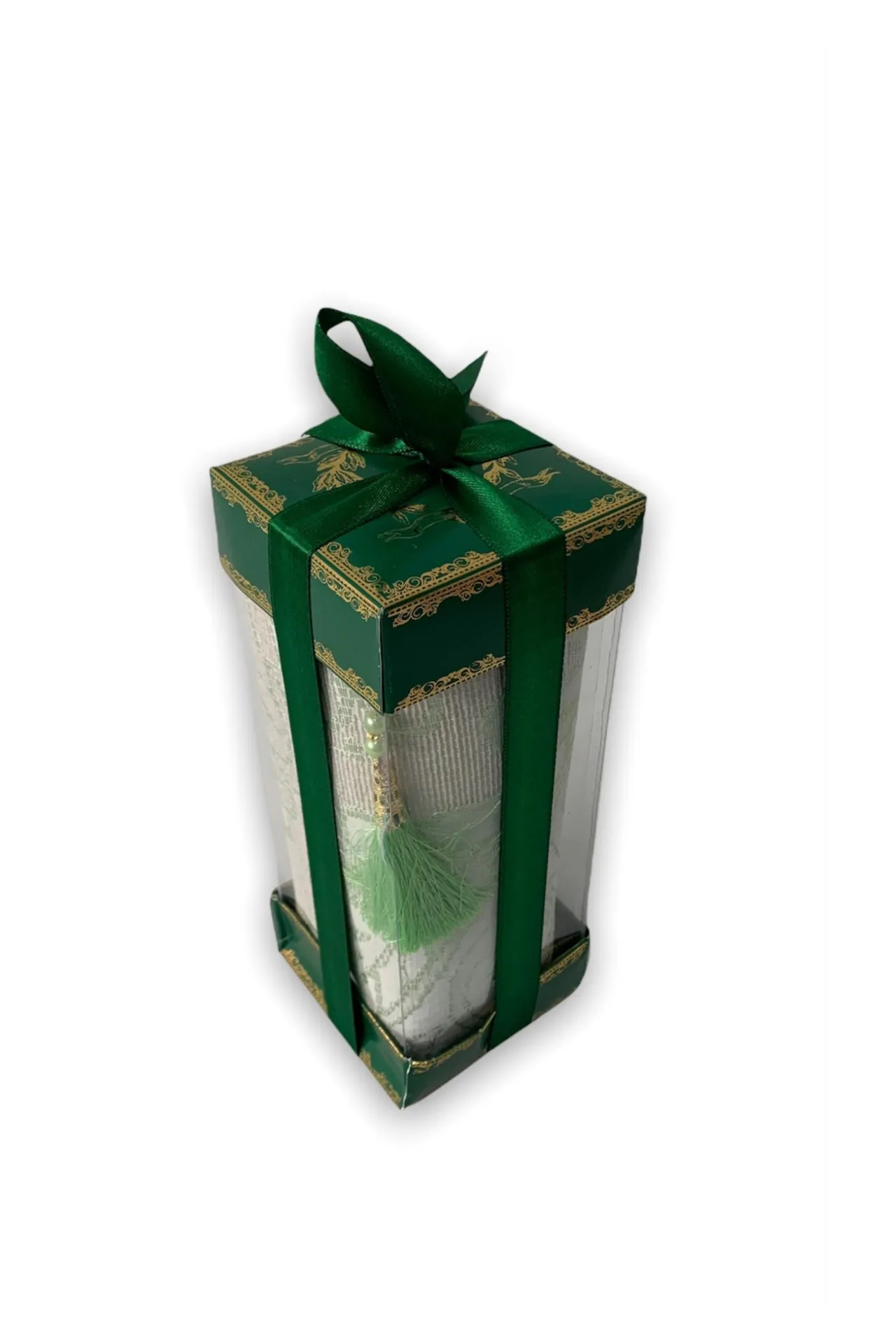 Подарочный набор - молитвенный коврик и четки a020 SHK Gift зелёный#2