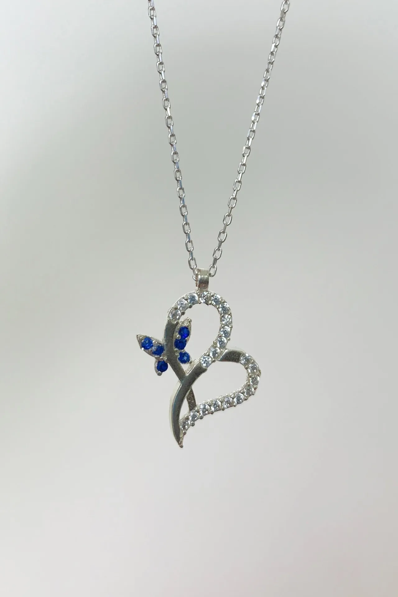 Женское серебряное ожерелье, модель: cердечко pp7158 Larin Silver#3