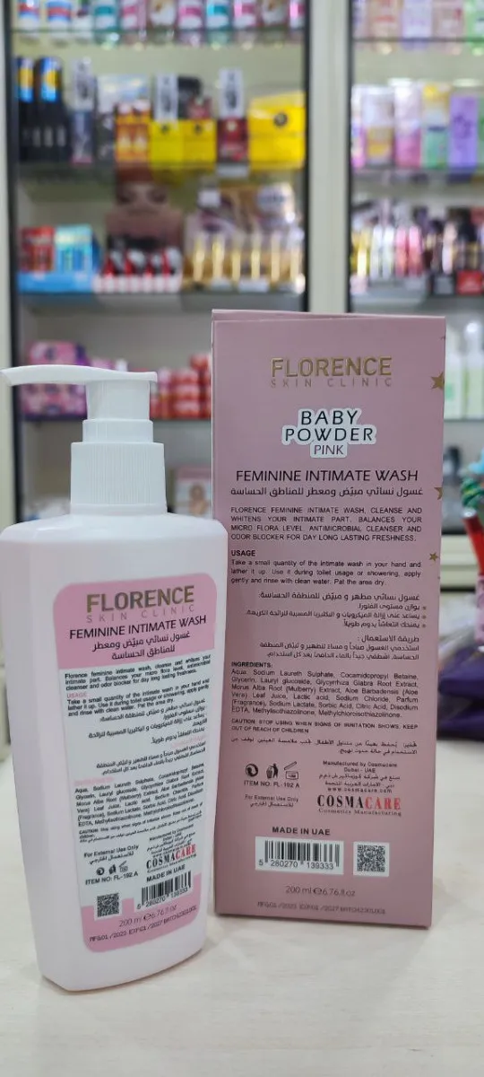 Ayollar uchun intim joylarni yuvish vositasi Florence Baby Powder Pink#3