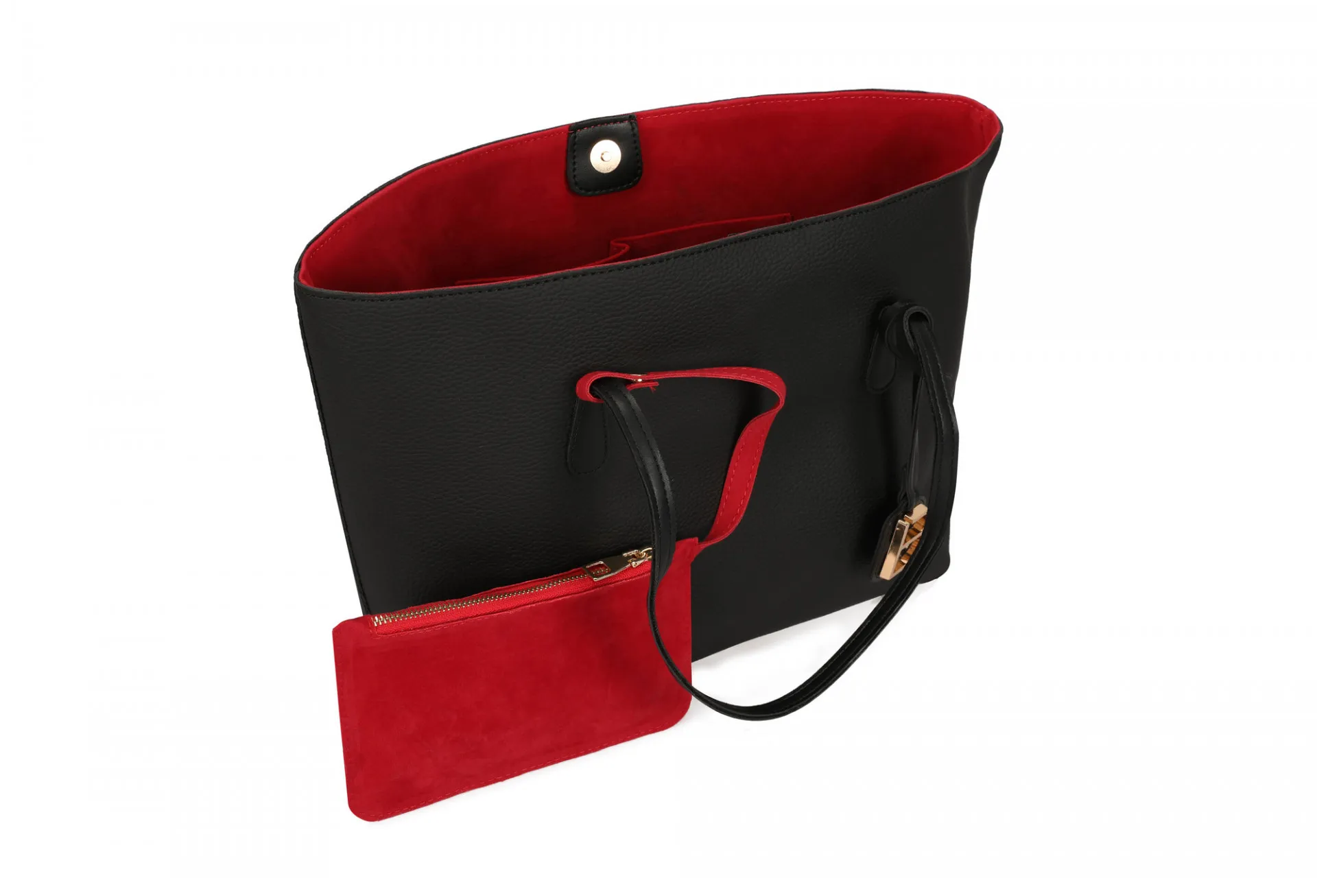 Женская сумка 1507 Черно-красная#3