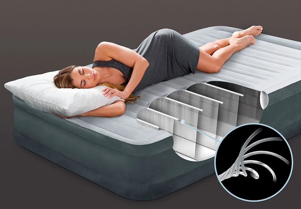 Надувная кровать Intex 67766 с насосом Comfort-Plush 99х191х33 см#6