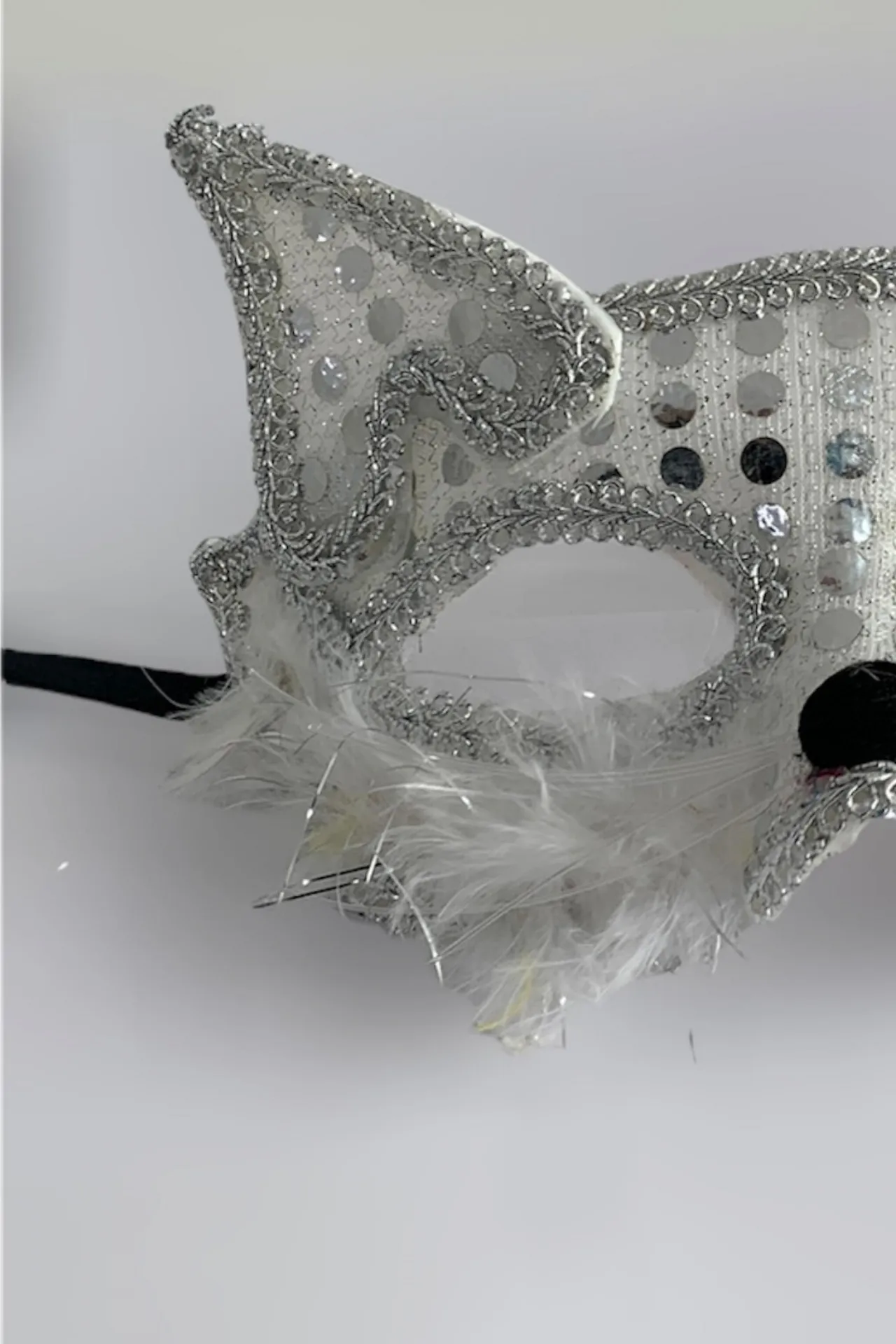 Праздничная маска лиса a012 SHK Gift серебристый#2