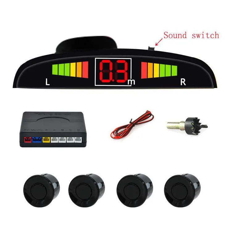 Парктроник Car Parking Sensor 4 датчика (цвет Черный)#5