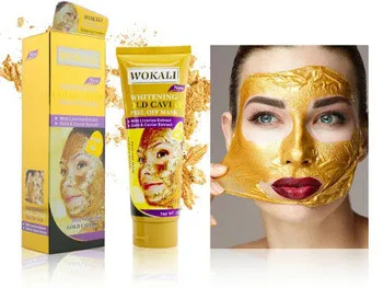 Золотая маска для лица Wokali Whitening Gold Caviar#2