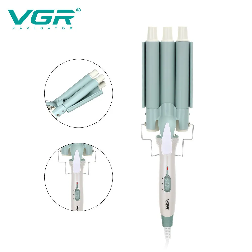 Professional 3-цилиндровая электрическая плойка для волос VGR V-595#2