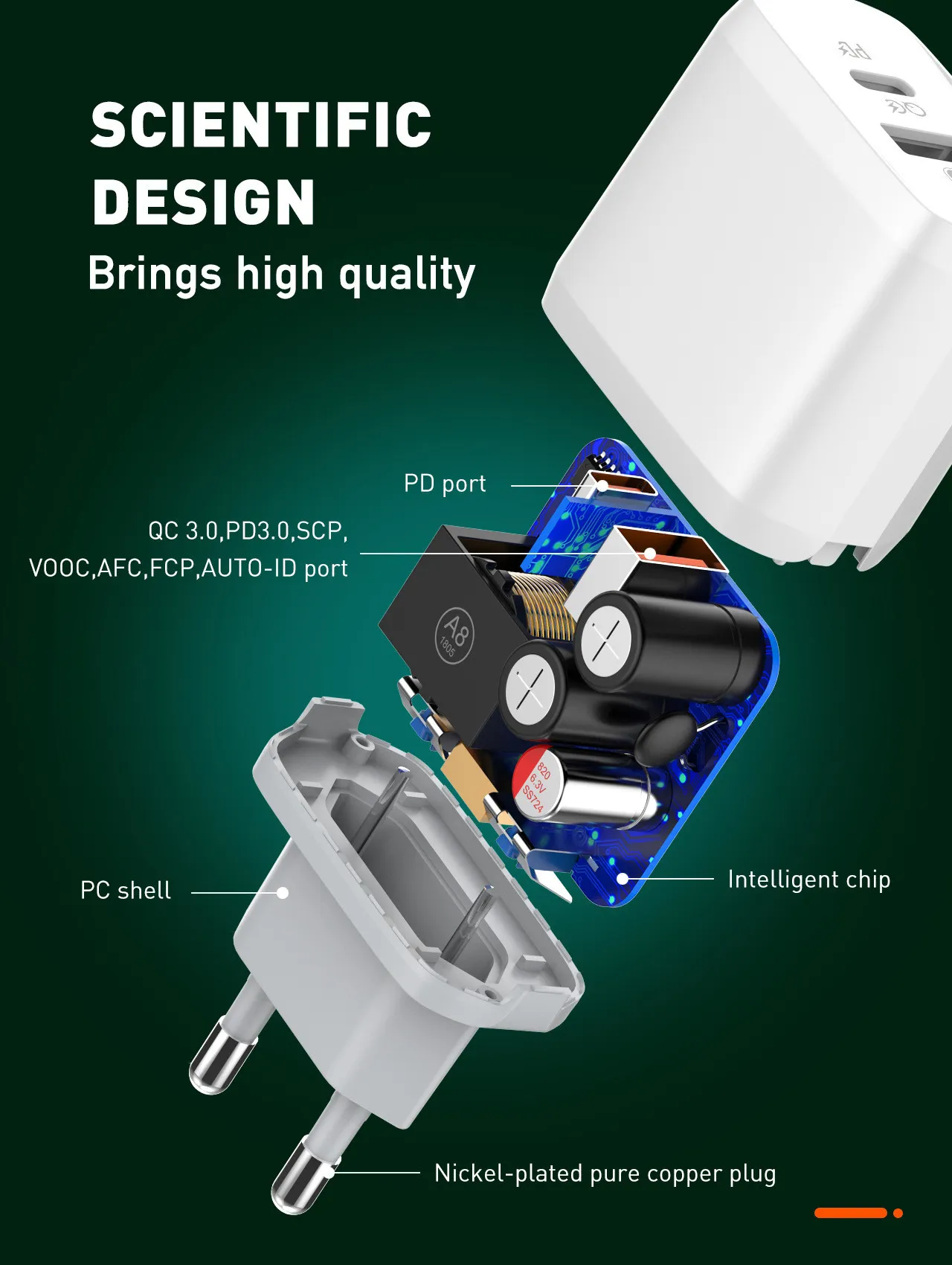 Зарядное устройство LDNIO A2421C, сеть, для USB-устройств, c#6