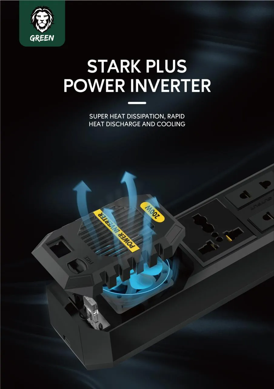 Инвертор мощности Stark Plus 200 Вт - черный#4