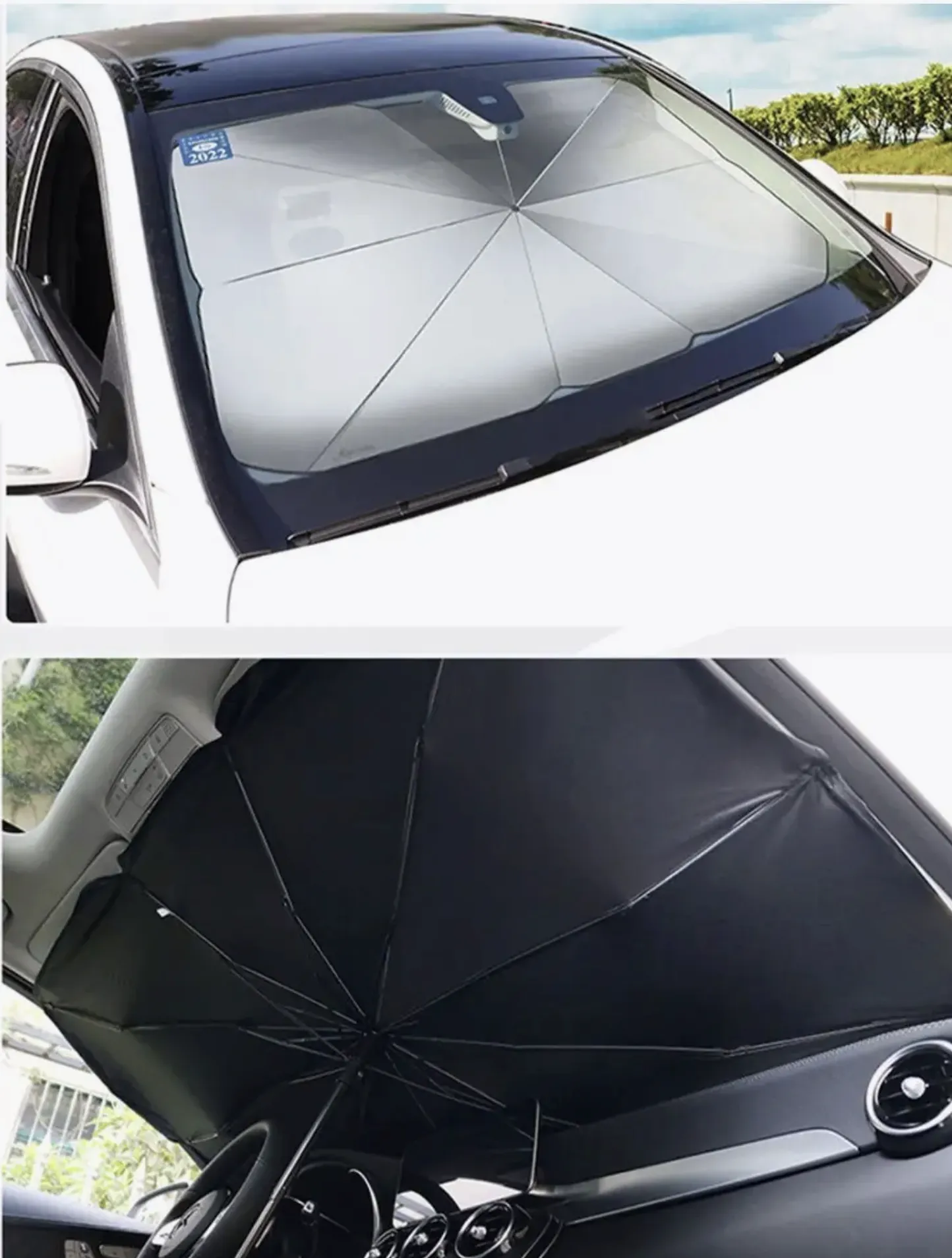 Зонт солнцезащитный экран на лобовое стекло автомобиля#6