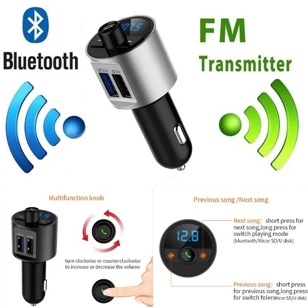 Автомобильный MP3-плеер / Bluetooth / 2USB / BT56#5