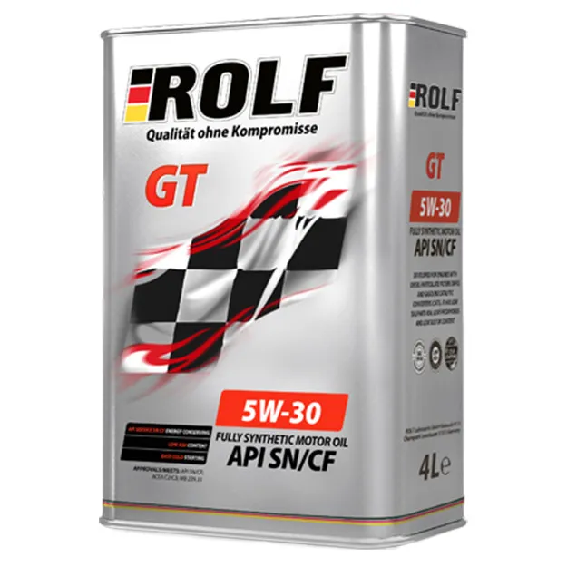 Масло моторное ROLF GT SAE API SN/CF 5W-30 синтетическое 4 л#1