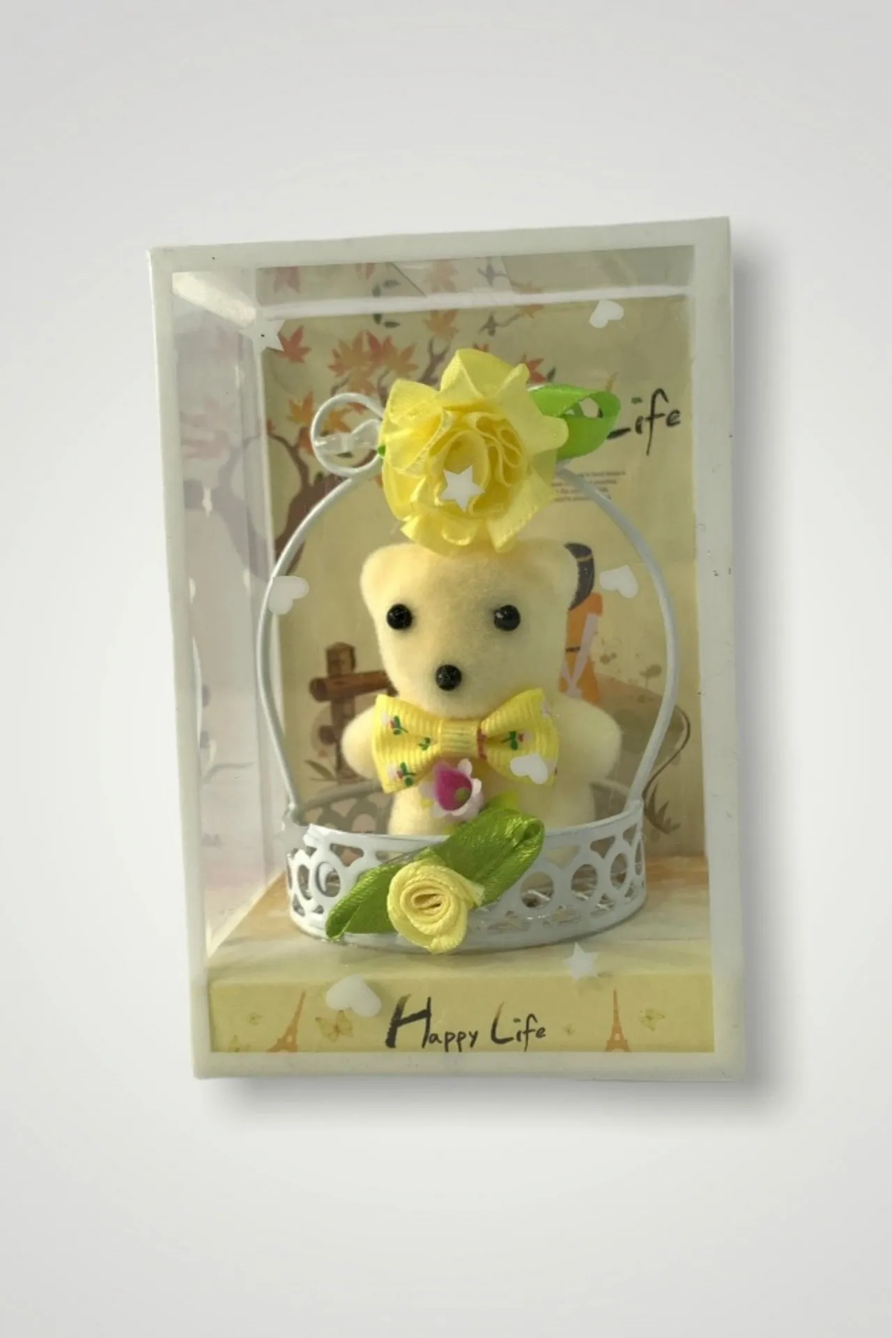 Сувенир - мишка тедди в корзинке a006 SHK Gift желтый#2