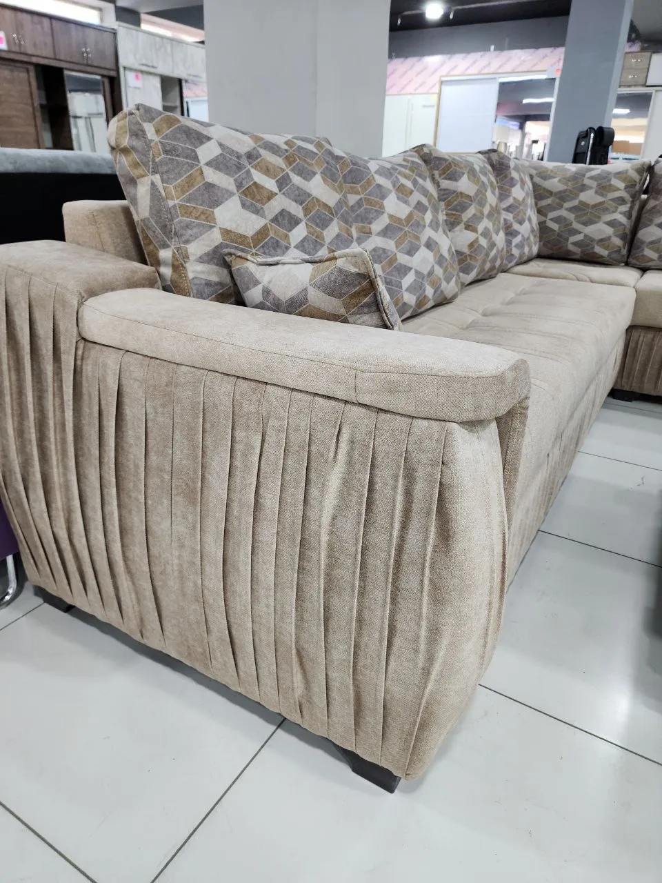 Большой комфортный угловой модульный раскладной диван#4