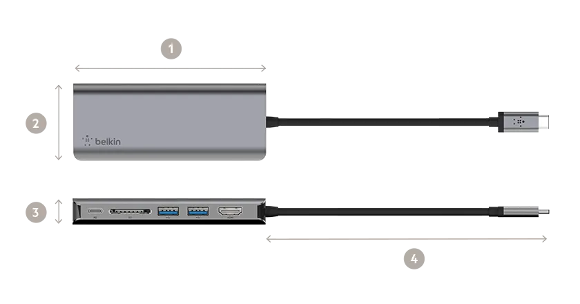 belkin CONNECT USB-C 6-in-1 Multiport Adapter hub#8