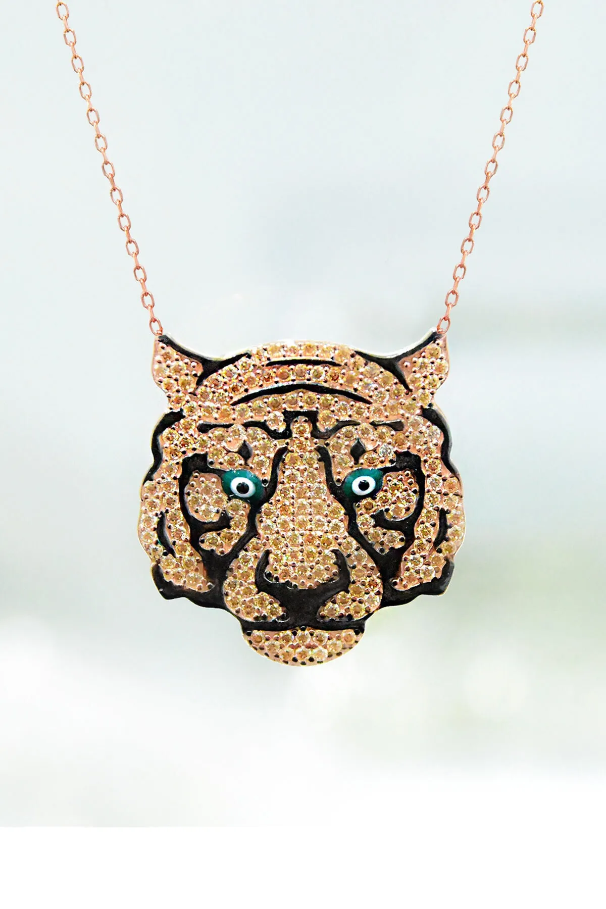 Серебряное ожерелье, модель: тигр uvps100970 Larin Silver#3