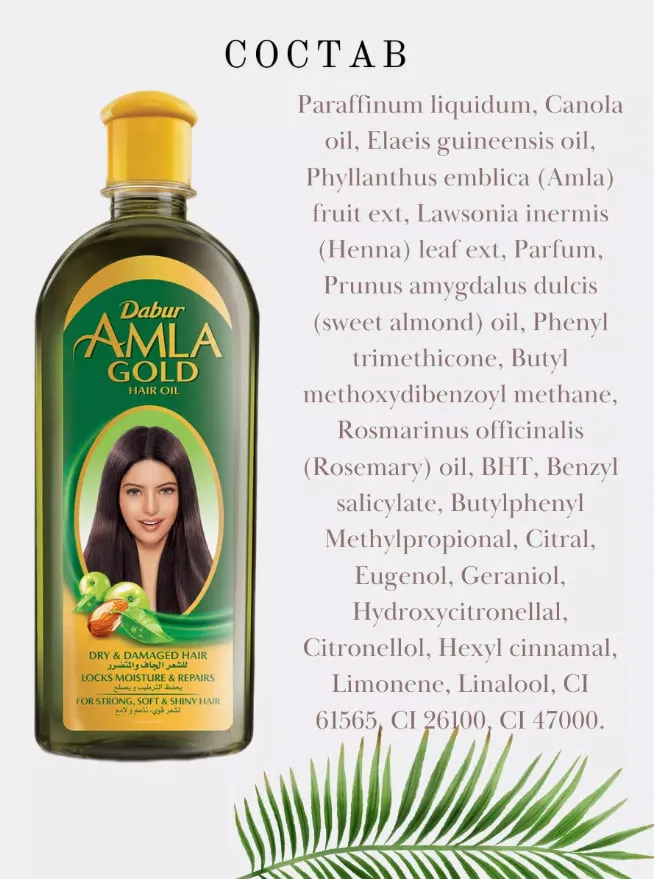 Масло для волос восстанавливающее AMLA Gold#3