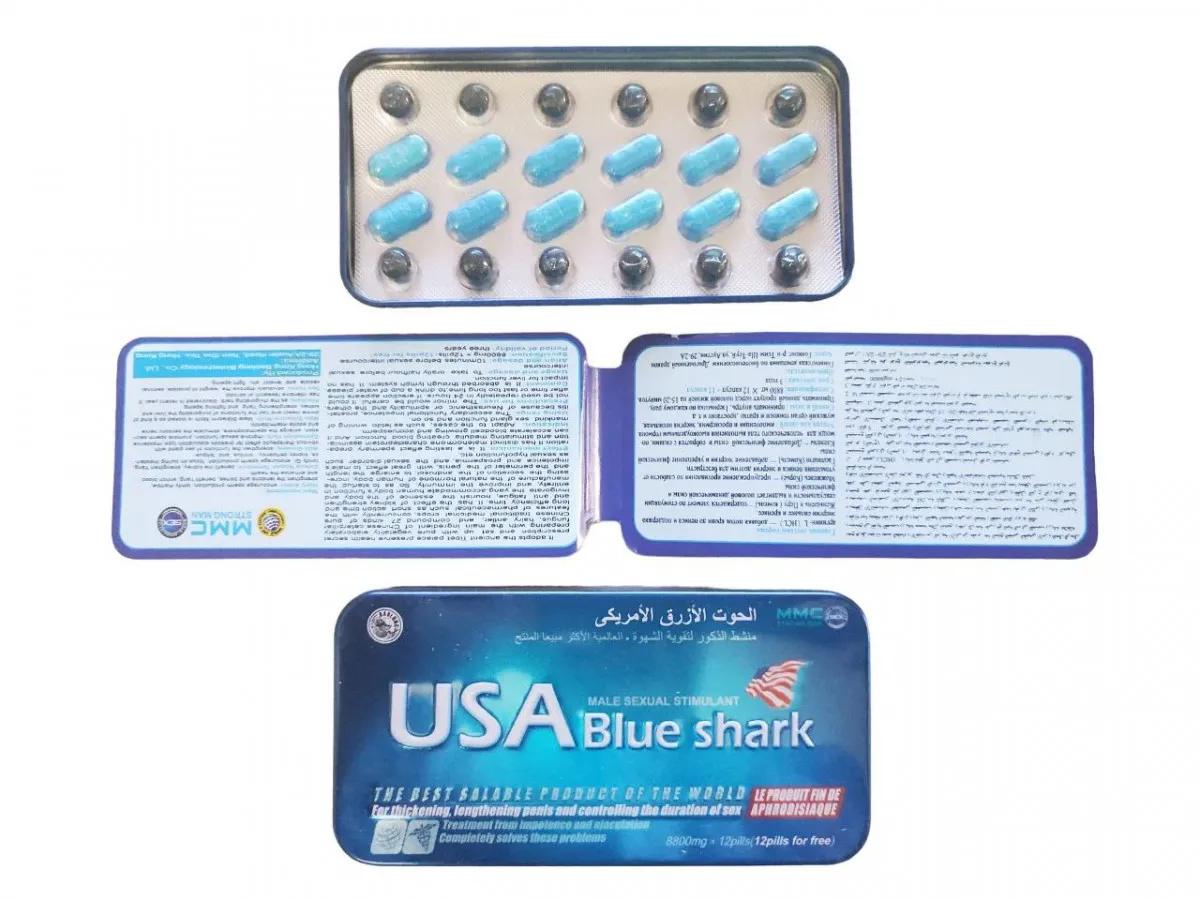 Мужской препарат USA Blue Shark - Голубая акула (12 таблеток)#3