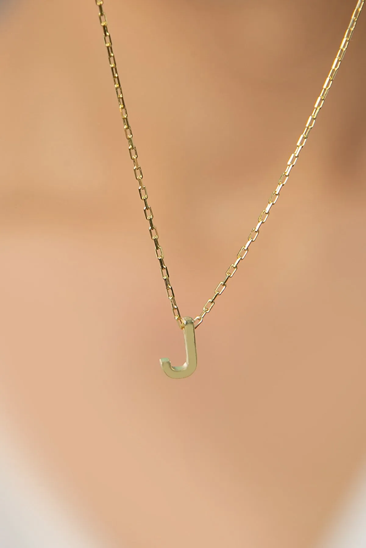 Серебряное ожерелье с буквой J в обьёме 3d pp001l Larin Silver#3