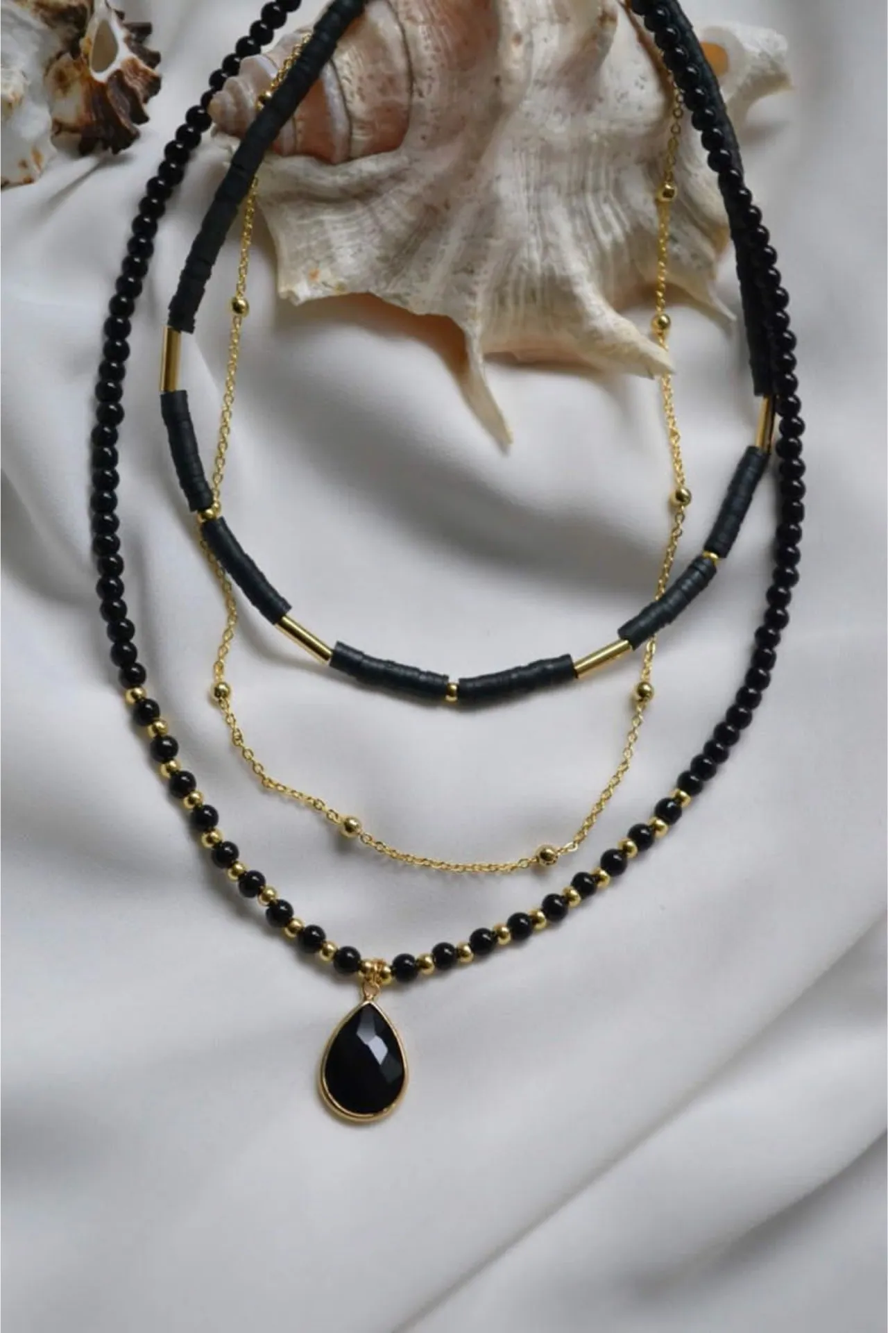 Ожерелье фимо, модель: камень ti154 Mori#3