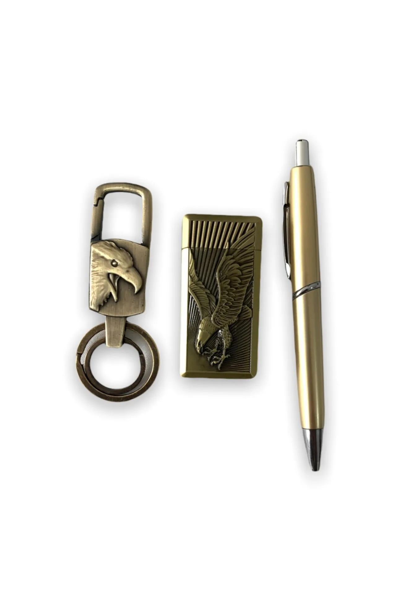 Подарочный набор - брелок, ручка, зажигалка орел a022 SHK Gift#3