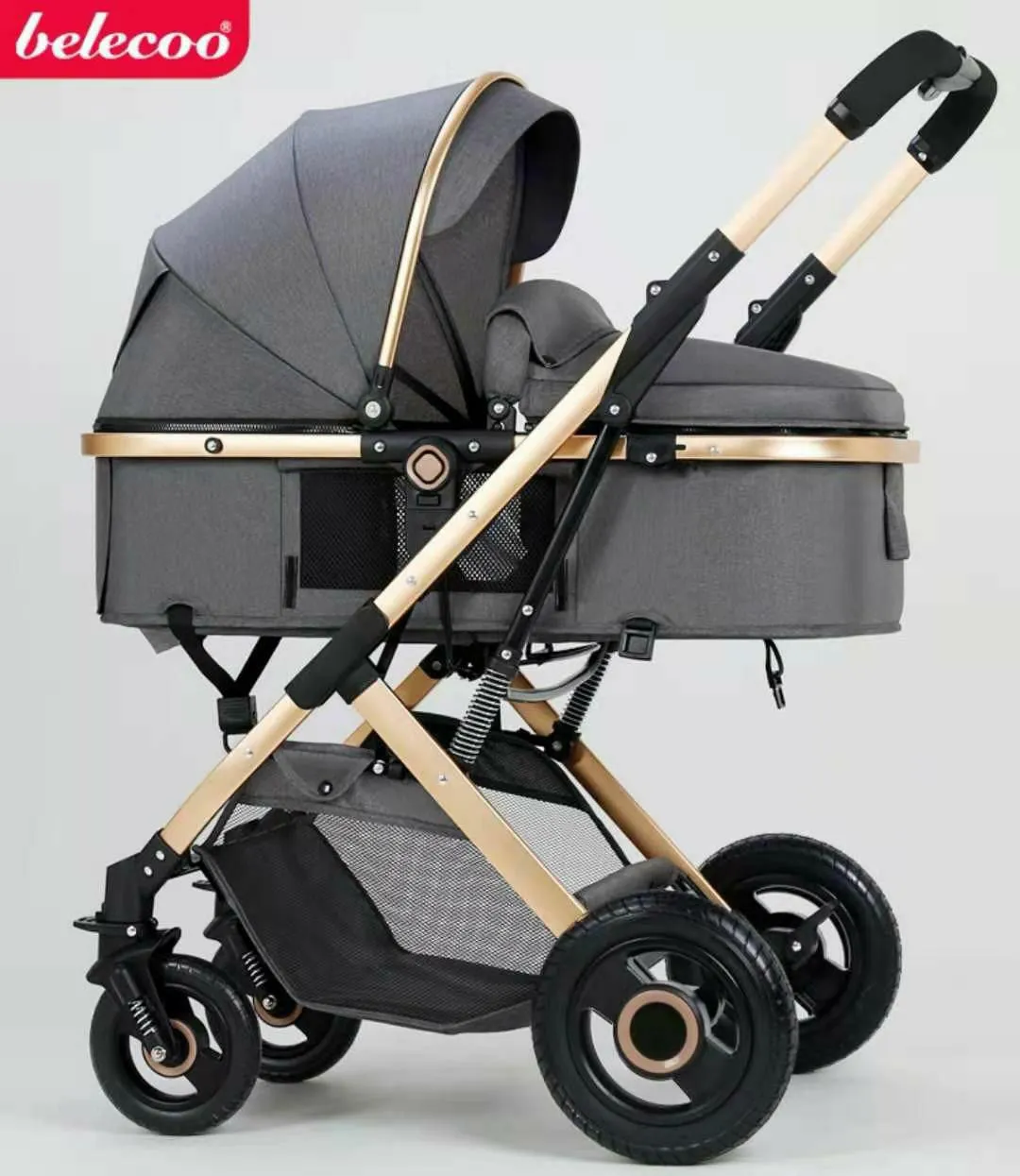 Детская коляска Belecoo HA321 (цвет черный)#3