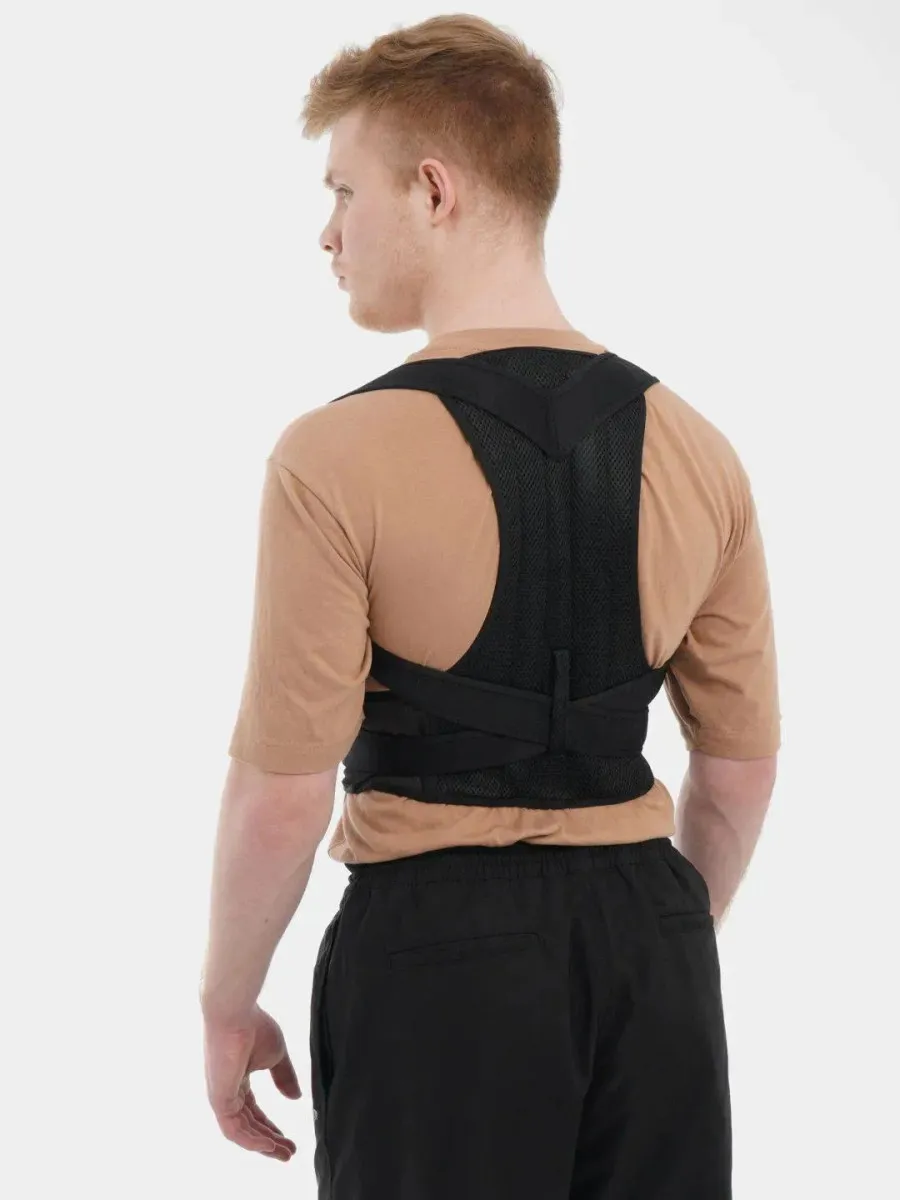 Корректор осанки для спины, ортопедический корсет, с ребрами жесткости, унисекс#2