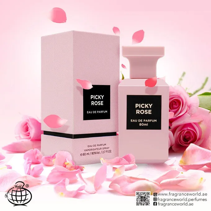 Ayollar va erkaklar uchun parfyum suvi, Fragrance World,  Barakkat Picky Rose, 100 ml#1