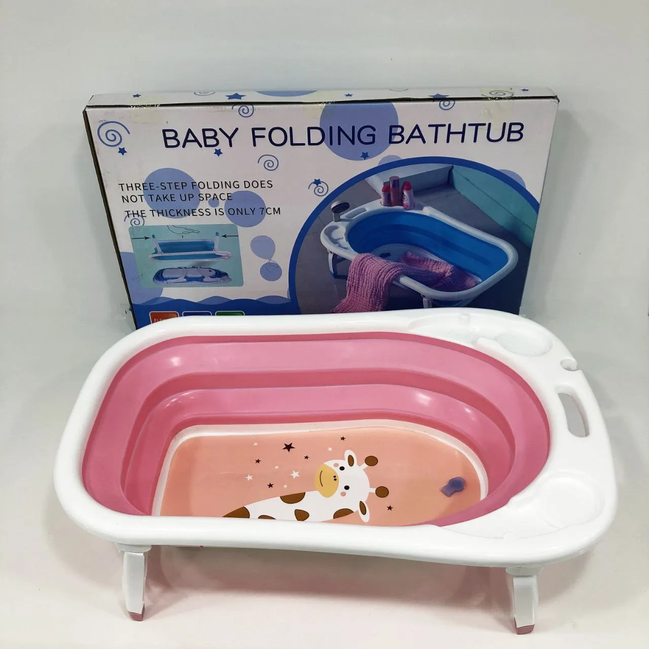 Портативная складная ванна YP-01 (цвет розовый)#2