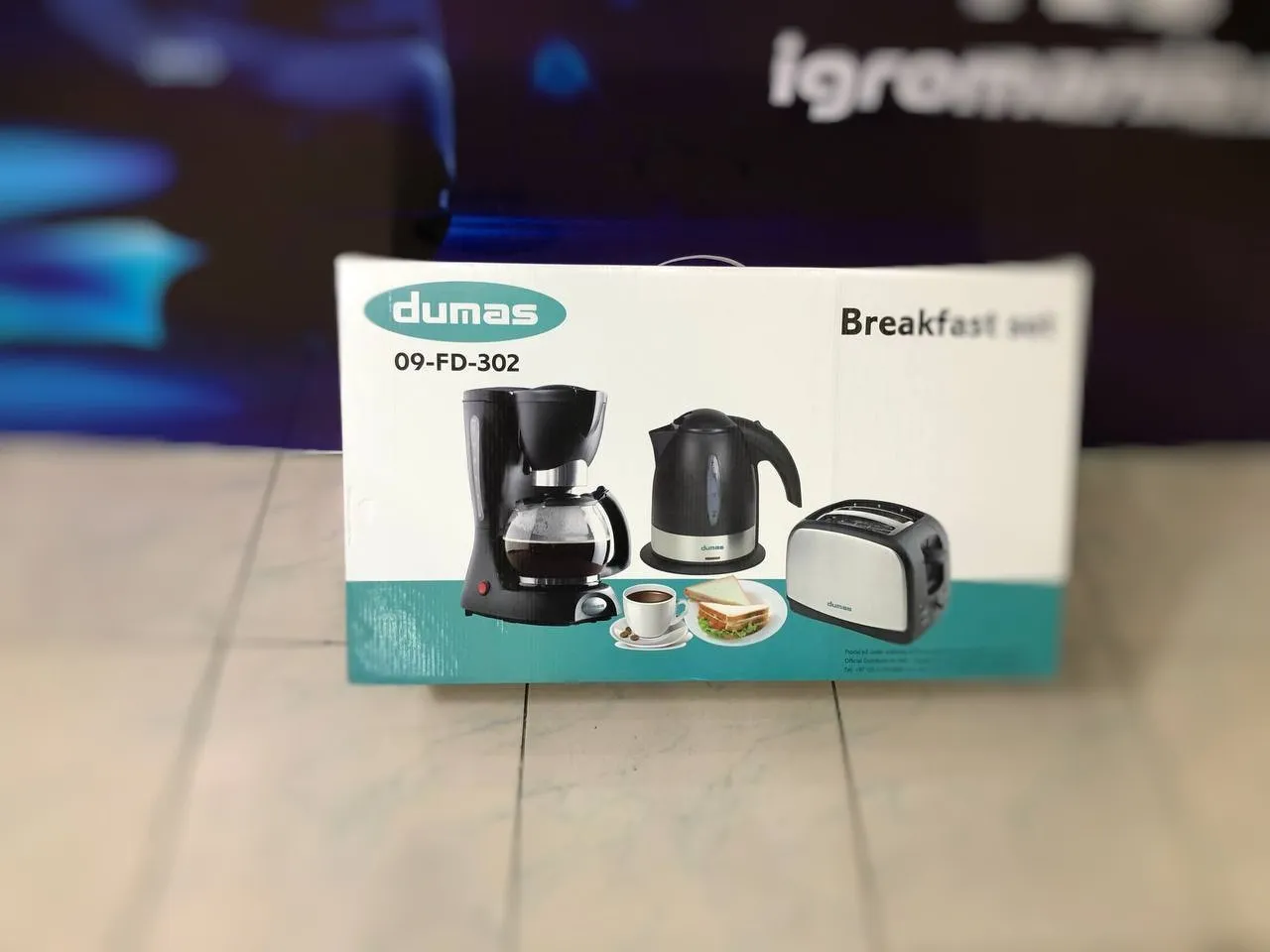 Электрочайник + кофеварка + тостер от DUMAS. Идеальный набор для завтраков.#2