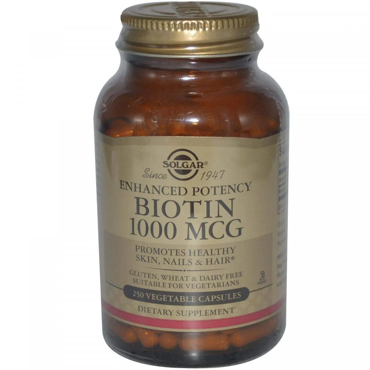 Таблетки биотина для здоровой кожи и волос Solgar Biotin 1000mg (250 шт.)#2
