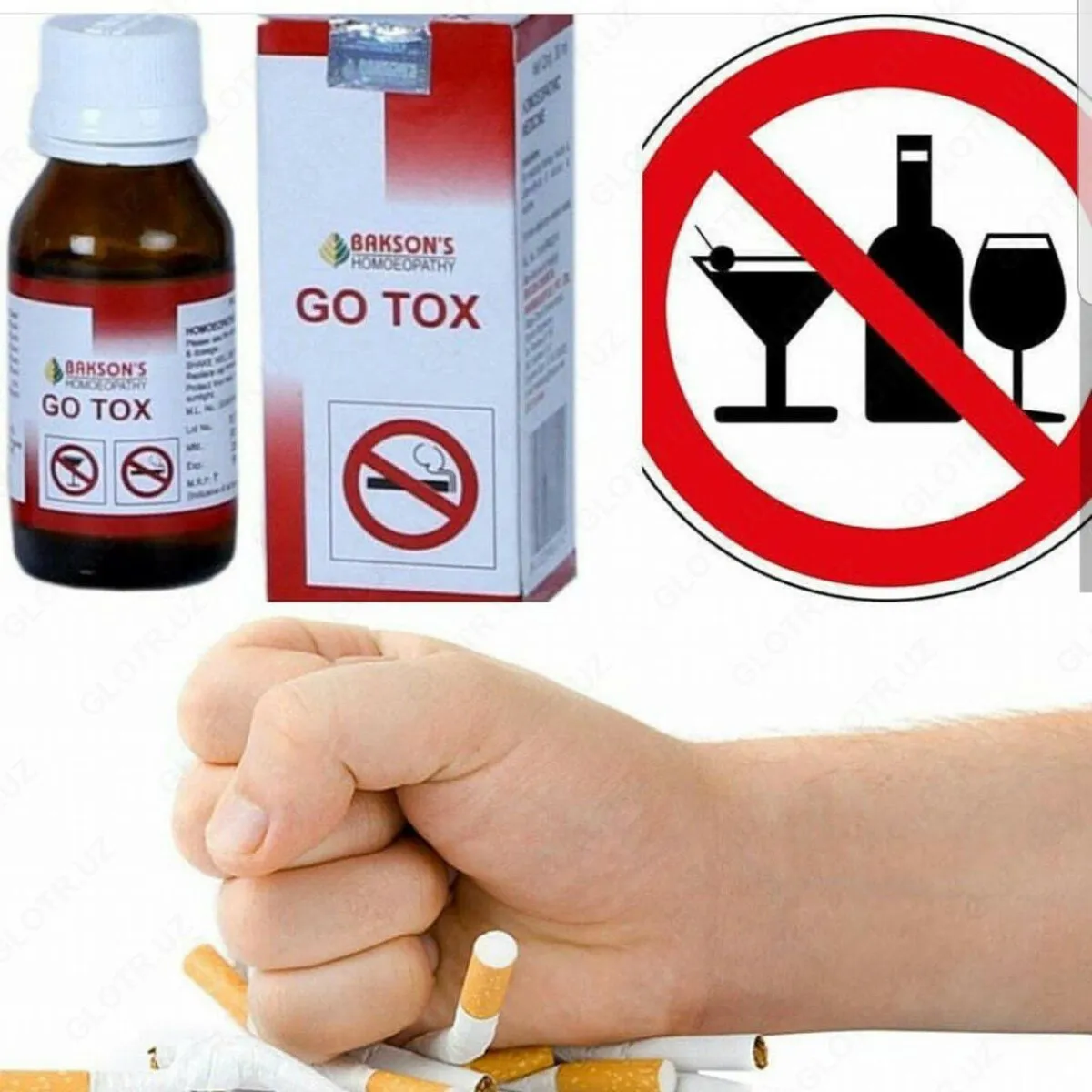 Капли для снятия тяги к табаку и алкоголю GO TOX#2