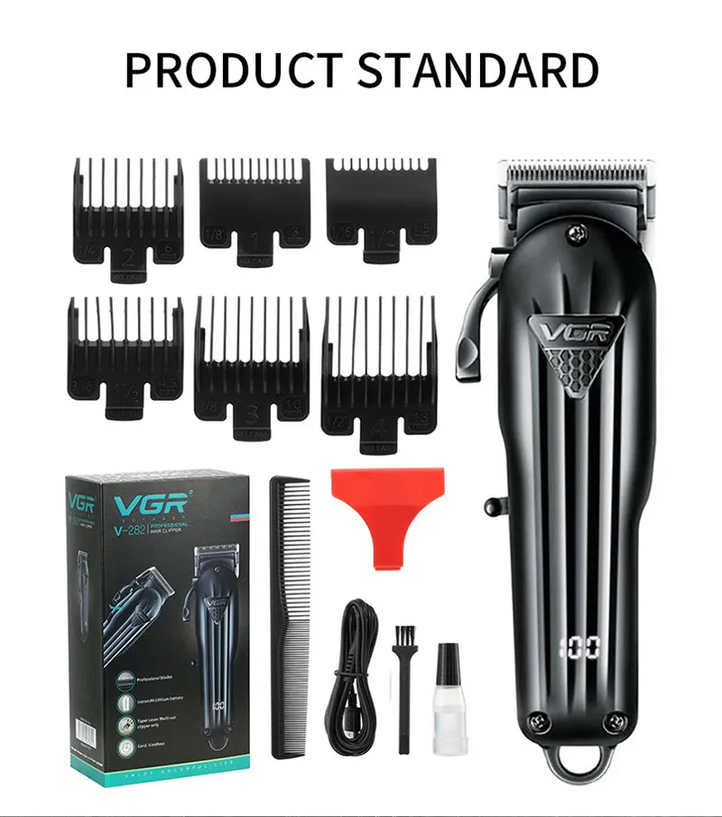 Машинка для стрижки VGR Профессиональная волос V-282, черный#9