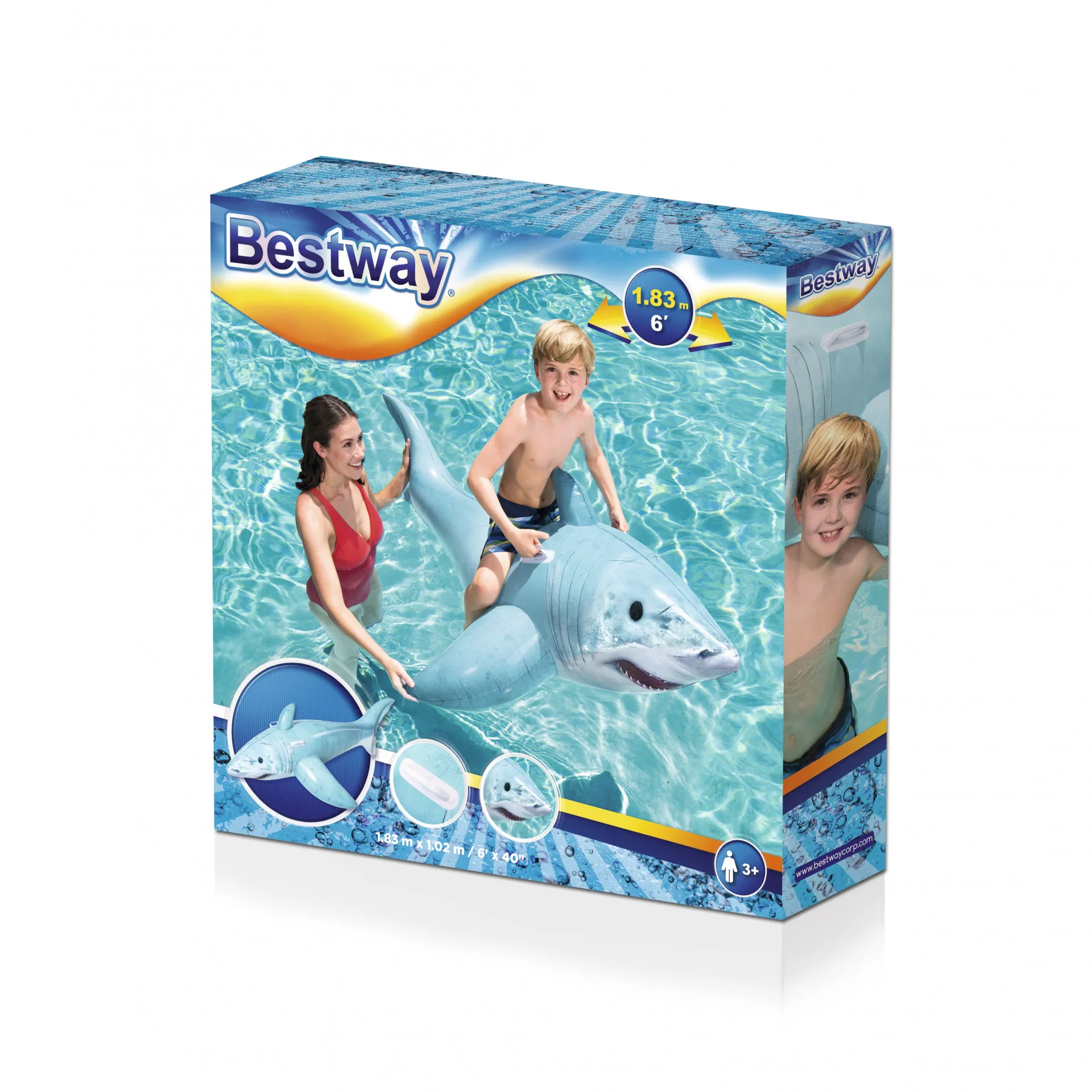 Игрушка надувная для плавания Bestway 41405 Shark, 183 x 102 см#6