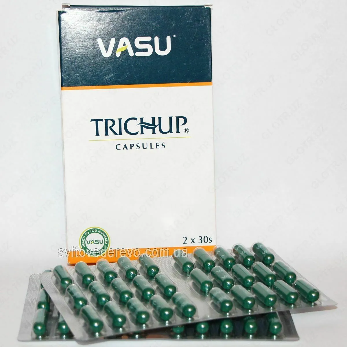 Травяные капсулы для роста волос Trichup Vasu (60шт)#2