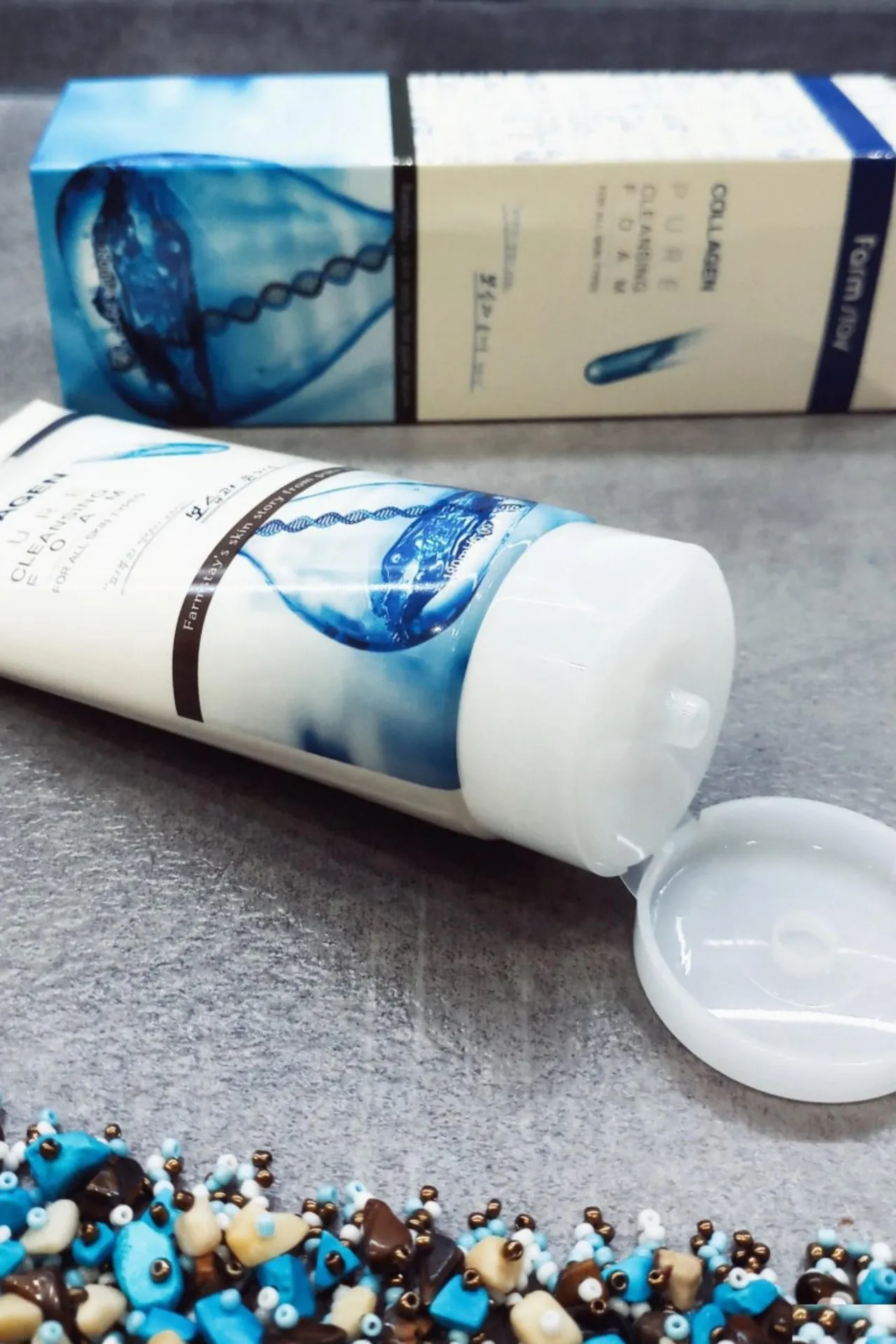 Пенка очищающая с коллагеном collagen pure cleansing foam 5520 FarmStay (Корея)#2