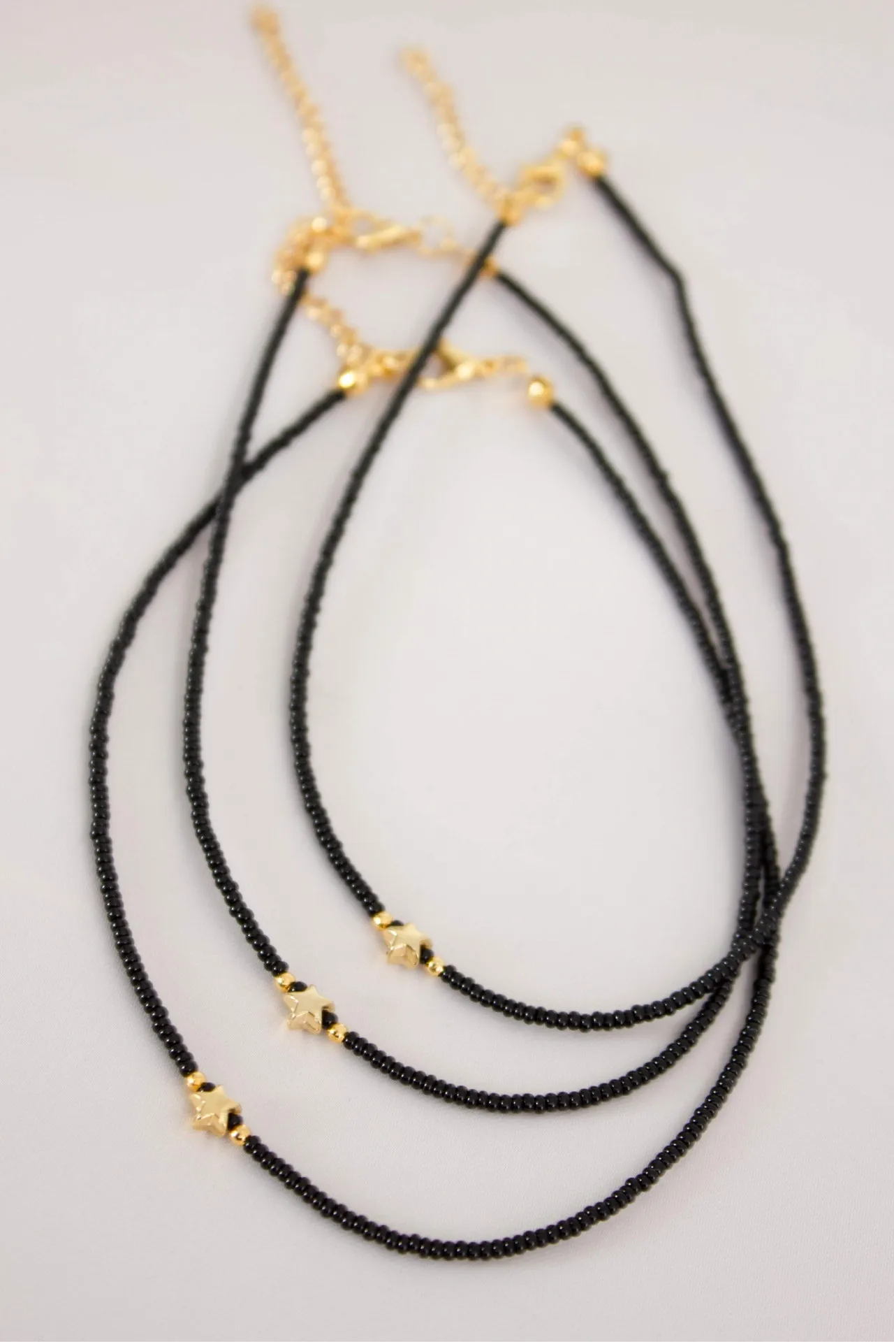 Ожерелье из черного бисера, модель: звезда ti047 Mori#2