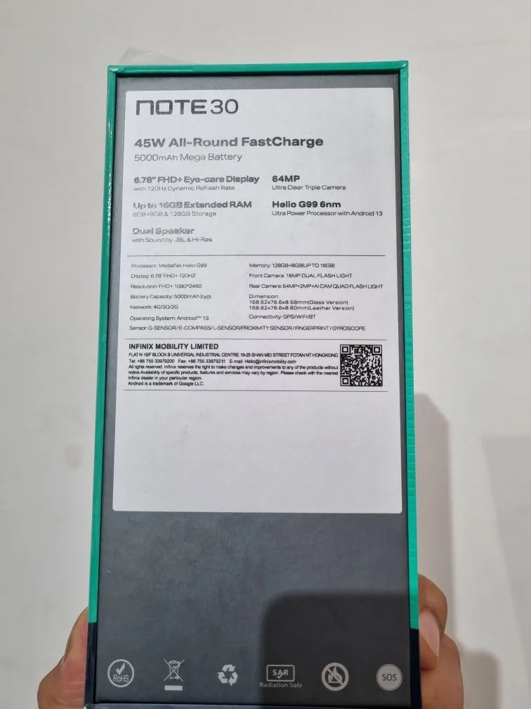 Смартфон Infinix Note 30 8/128GB#5